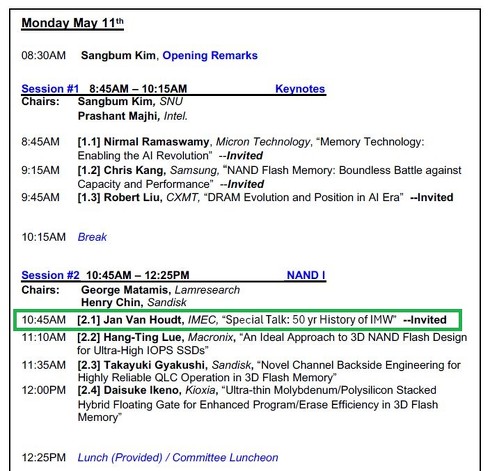 2026�N�́u���ۃ��������[�N�V���b�v�iIMW�FInternational Memory Workshop�j�v�Ŏ��O�Ɍ��\���ꂽ�v���O�����̈ꕔ�B�u���ԍ��u2.1�v�i�ΐF�̐��ň͂񂾕����j��IMW��50���N�L�O�u��