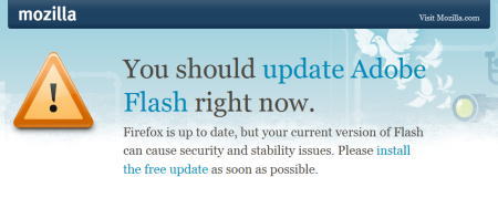 Firefoxがflashをチェック 旧版には警告 Itmedia エンタープライズ