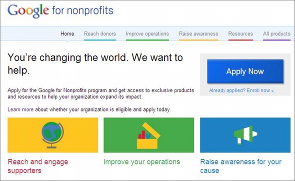  google for nonprofits