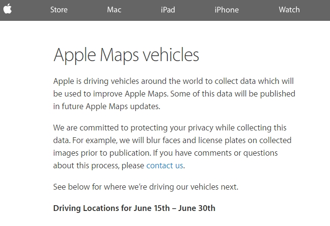  Apple Maps vehicles̃y[W