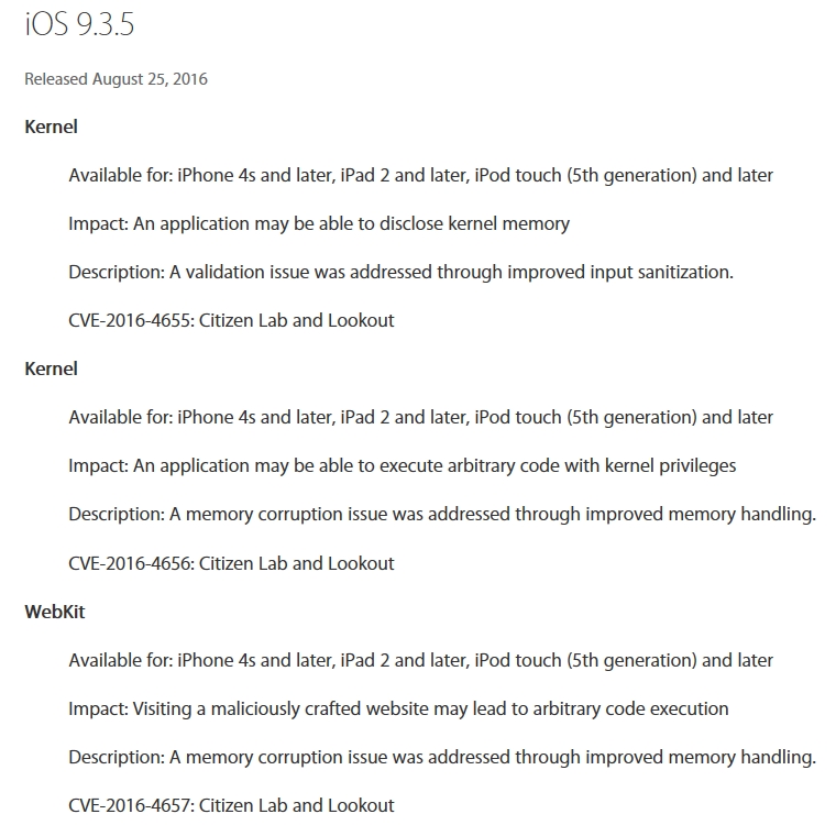 iOS 9.3.5ŏCꂽƎ㐫̊TviApplej