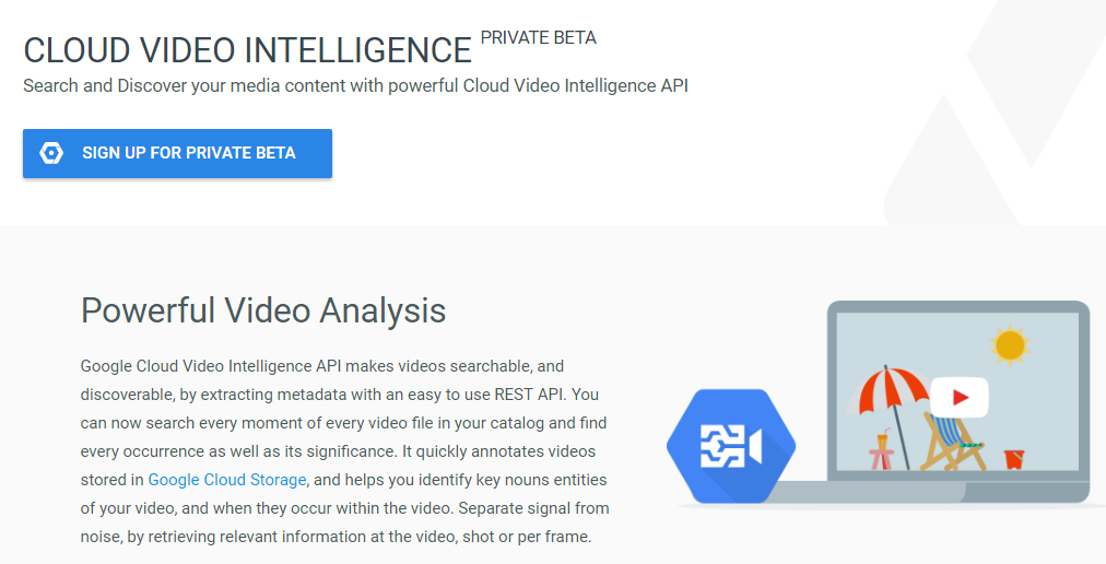  Cloud Video Intelligence API