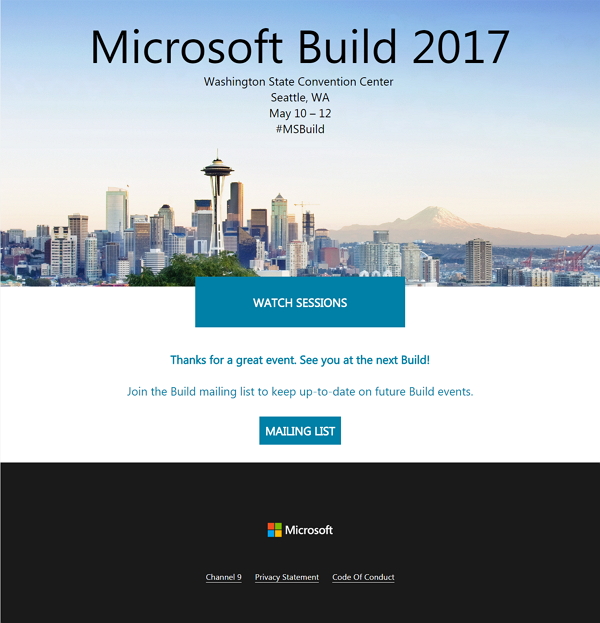 MicrosoftuMicrosoft Build 2017vTCg