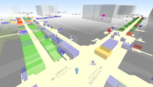 Api活用で実現 地下と地上をシームレスにガイドする 札幌地下街透過マップ Itmedia エンタープライズ