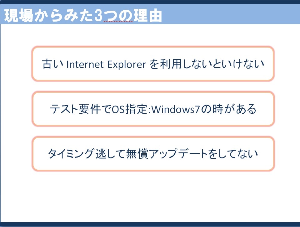 Windows 10ɂłĂȂ3̗R