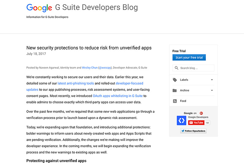 ڍׂ`G Suite Developers Blog