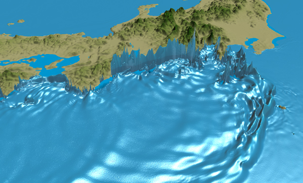 AI、スパコン活用で高精度な津波予測を 産官学協働プロジェクトが