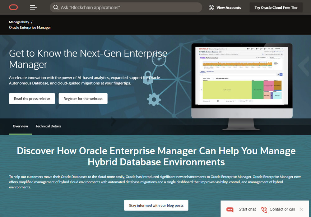 Oracle Enterprise ManagerWeby[W