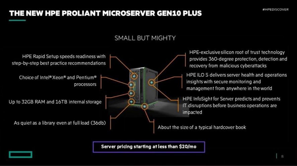 ProLiant MicroServer Gen 10 Plusi{̐iڍ׏͂j