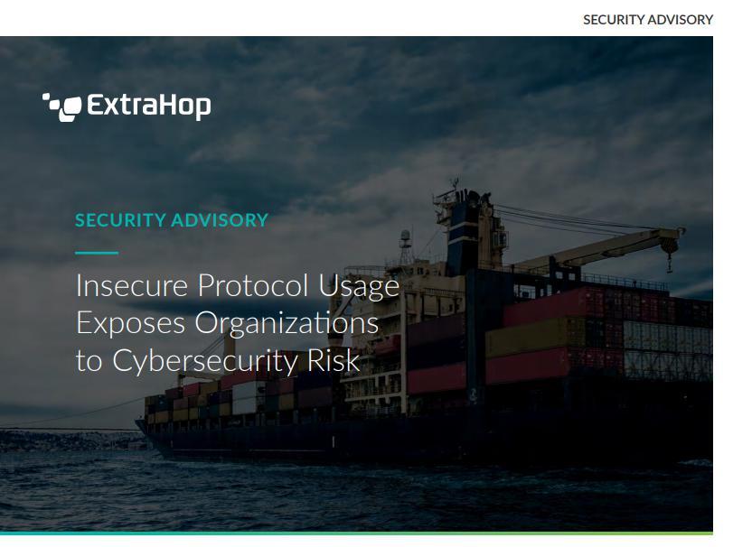 uInsecure Protocol Usage Exposes Organizations to Cybersecurity RiskviExtraHop Networks̔zt甲j