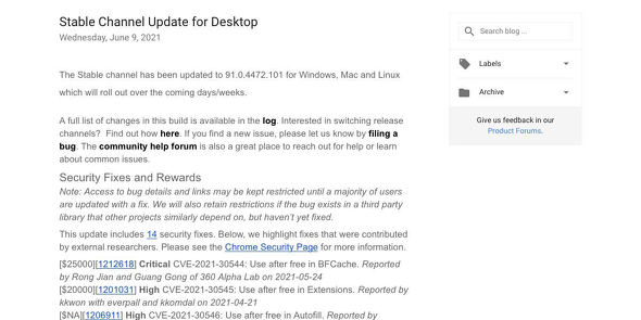 Chrome Releases: Stable Channel Update for Desktop