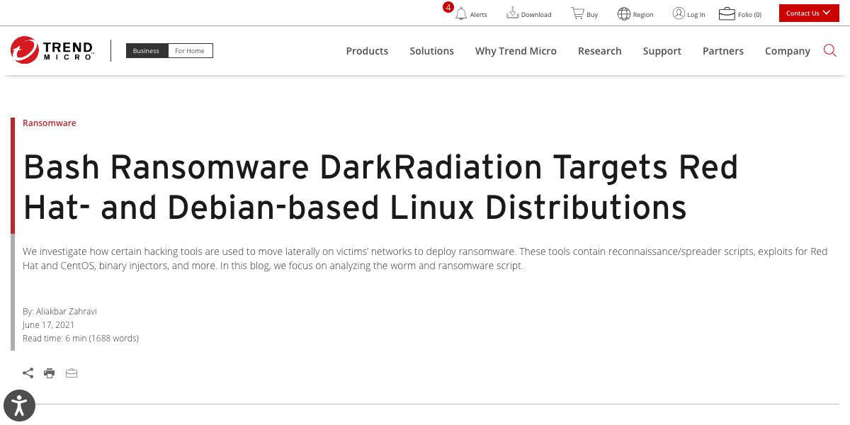 シェル芸 を駆使 Bashで開発されたランサムウェア Darkradiation Rhelとdebianが標的 Itmedia エンタープライズ