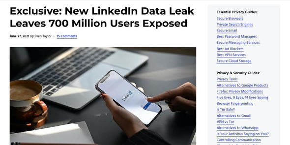 Exclusive: New LinkedIn Data Leak Leaves 700 Million Users Exposed | RestorePrivacy