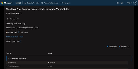 Windows Print Spooler Remote Code Execution Vulnerability - Security Update Guide - Microsoft Security Response Center
