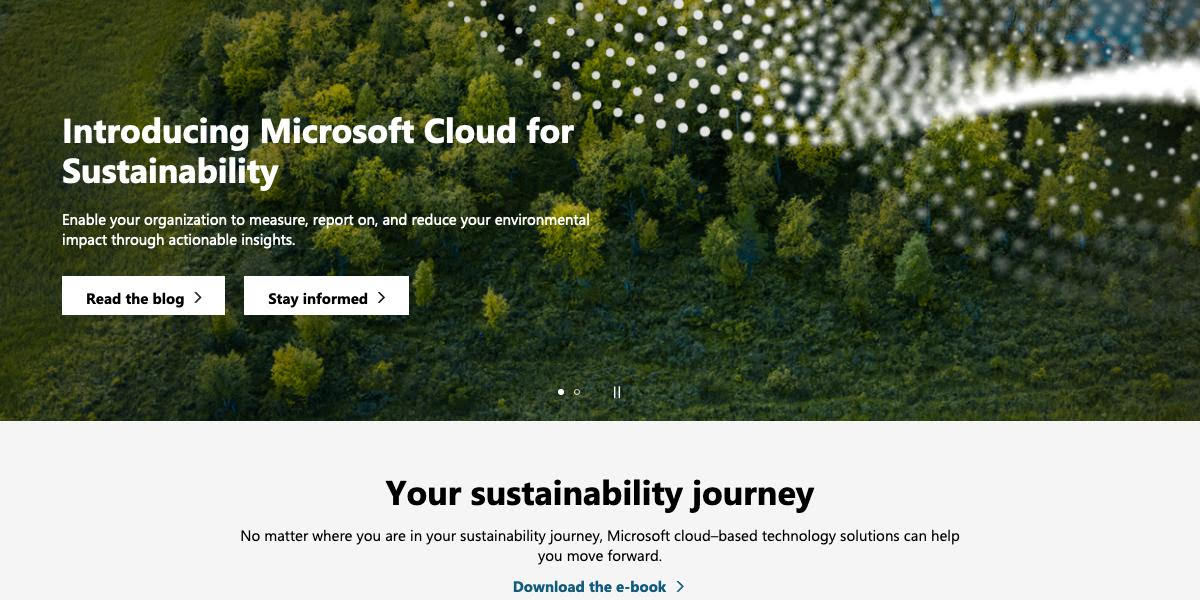 Microsoft Cloud for SustainabilityiMicrosoftWebTCgj