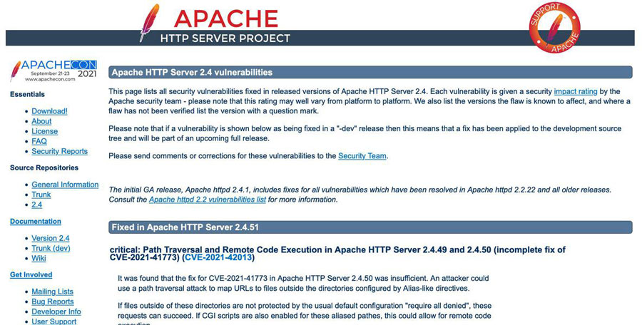 Apache HTTP Server 2.4.51͑Oo[W̃[X3ɌJꂽioTFApache Software FoundationWebTCgj