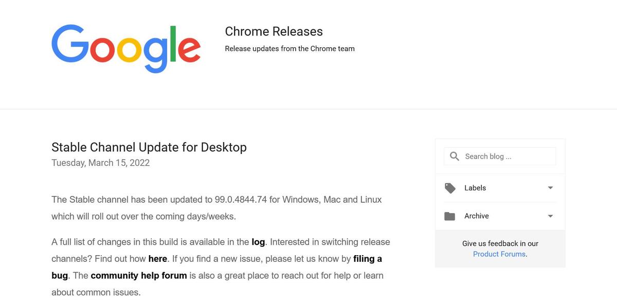深刻度 緊急 の脆弱性に対処 Google Chrome Version 99 0 4844 74が公開 Itmedia エンタープライズ