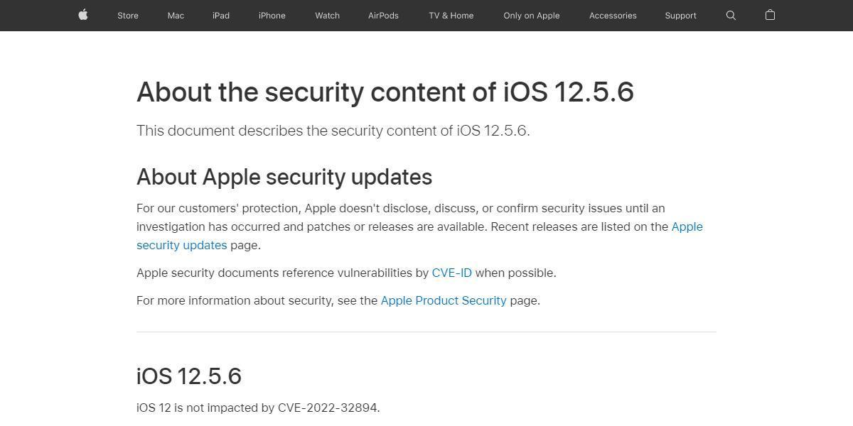 AppleuAbout the security content of iOS 12.5.6 - Apple SupportvioTFAppleWeby[Wj