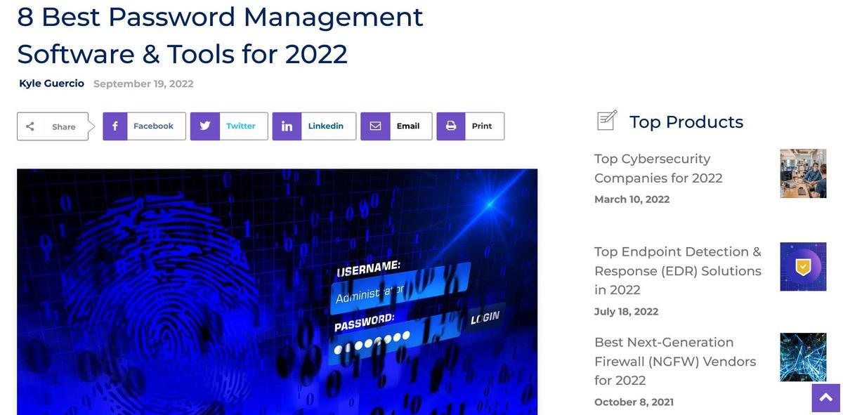 eSecurity Planetu8 Best Password Management Software & Tools for 2022ṽy[WgbvioTFЂWeby[Wj