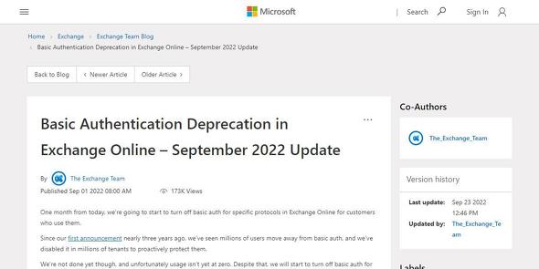 Basic Authentication Deprecation in Exchange Online ? September 2022 Update