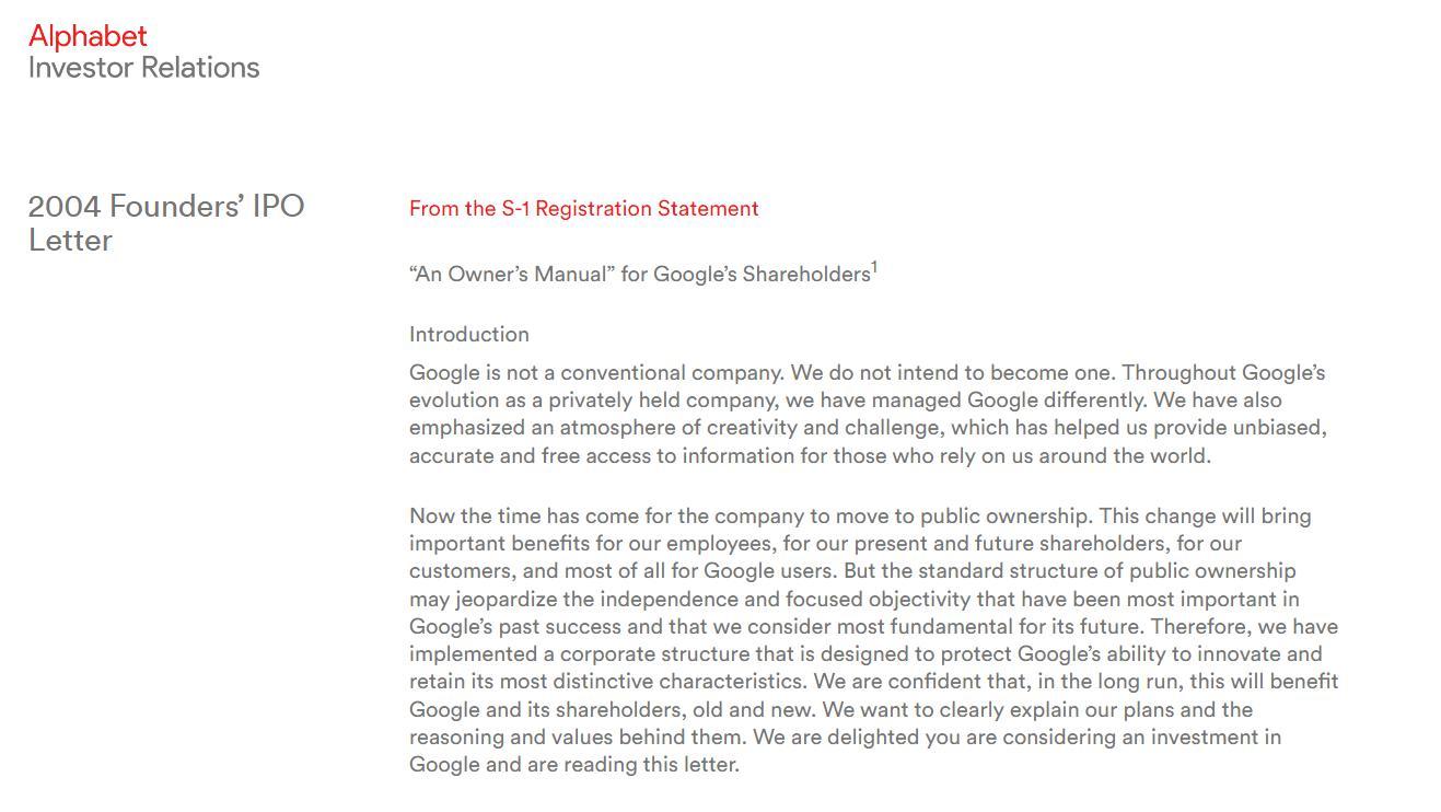 gAn Owner's Manualh for Google's ShareholdersioTFAlphabetWeby[Wj