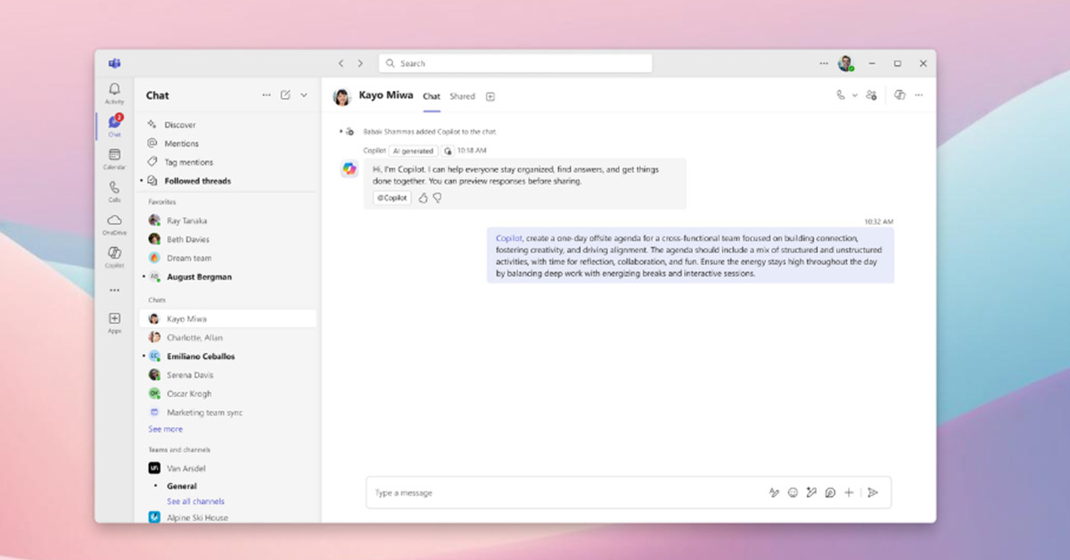 「@Copilot」でTeamsグループチャットにAI呼び出し可能に 利用手順と注意点