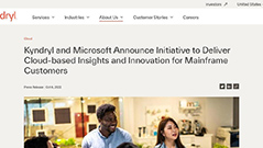 ���C���t���[���̃f�[�^��Azure�ɐڑ��AKyndryl�̑_����