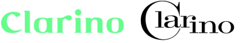 人工皮革ブランド「クラリーノ」の新ロゴマーク（左）と旧ロゴマーク（右）