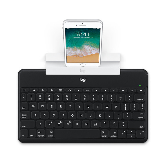 uLogicool Keys-to-Go Ultra Slim Keyboard with iPhone Standv
