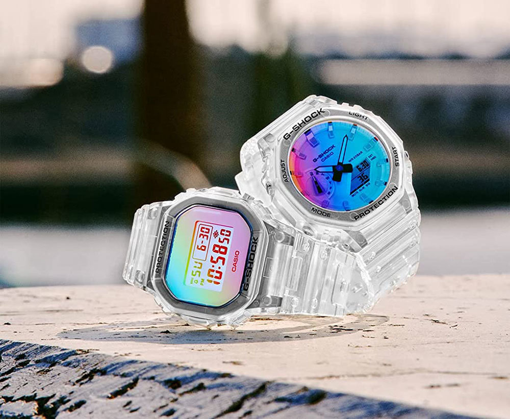 時計G-SHOCK へザードカラー　ワールドタイム　新同　正規品　グリーン　人気