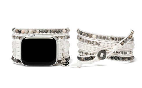 ロア・インターナショナル「Cape Diablo Apple watchバンド ホワイトラブラドライト」