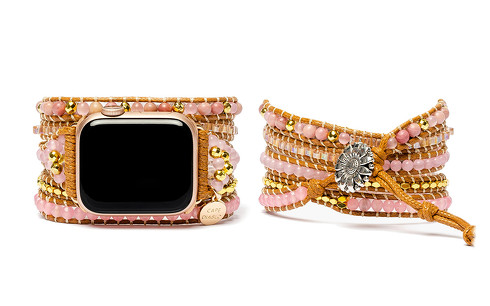 ロア・インターナショナル「Cape Diablo Apple watchバンド ゴールデンローズクオーツ」