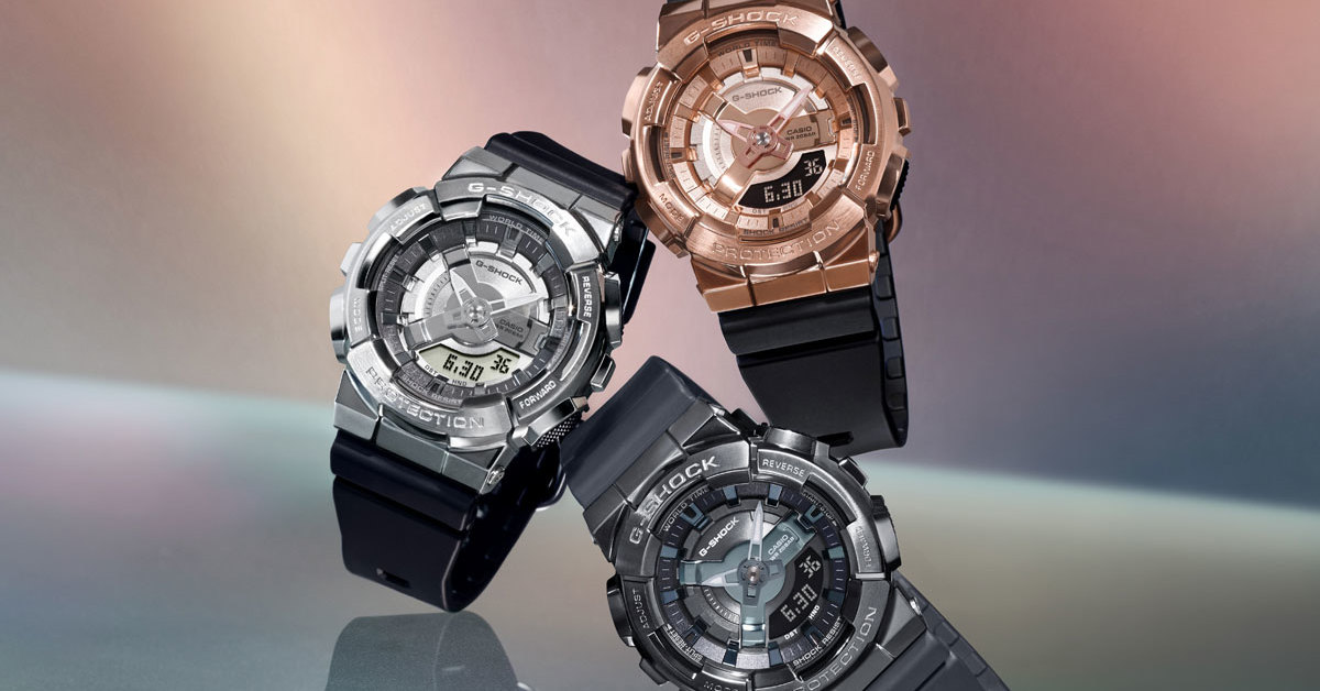 CASIO G-SHOCK メタルベゼル デジタル腕時計 本体 クールで上質なメタルベゼルG-SHOCK「GM-S110」登場 男女問わない