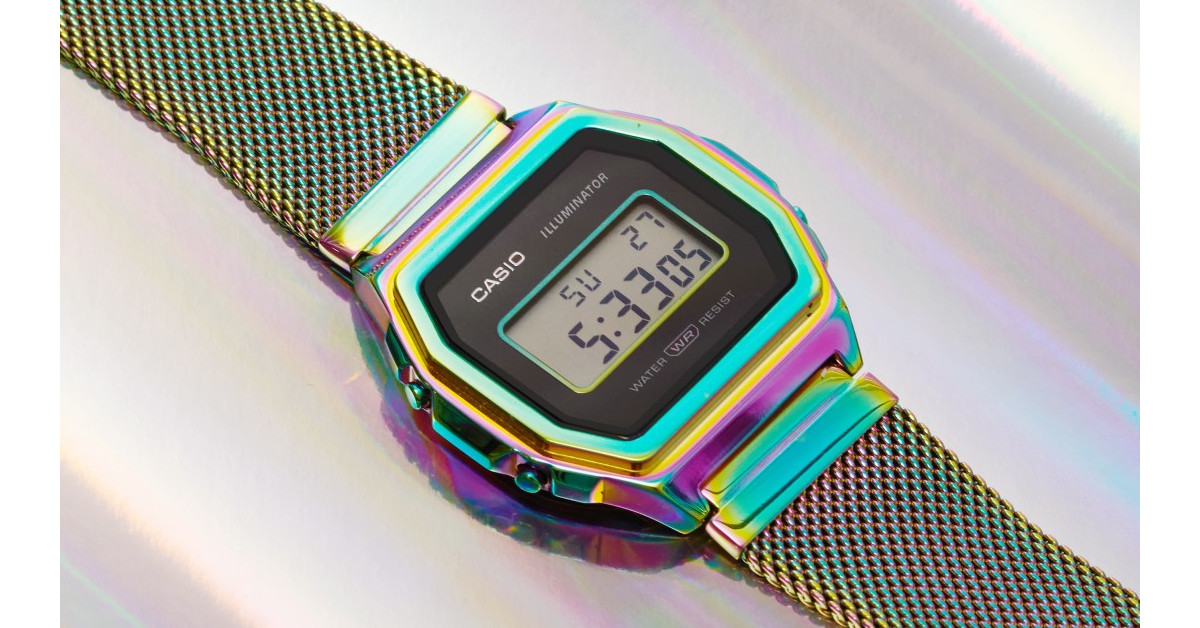 カシオのフルメタル＆レインボーのデジタル腕時計がTiCTACに登場 スタンダード プレミアムシリーズの日本未発売品 - Fav-Log by  ITmedia