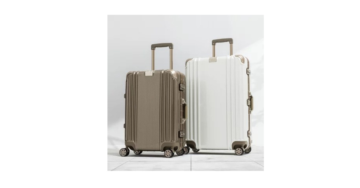 新作】丸形 スーツケース キャリーバッグ Lサイズ：55L（ホワイト