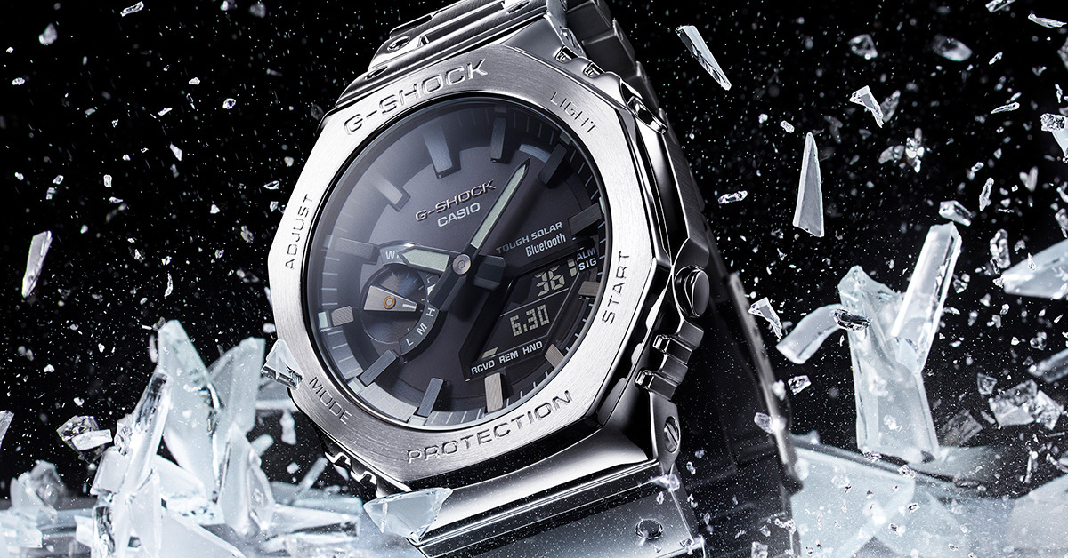 腕時計GW-B5600用9H強化ガラスフィルム(２枚入り)