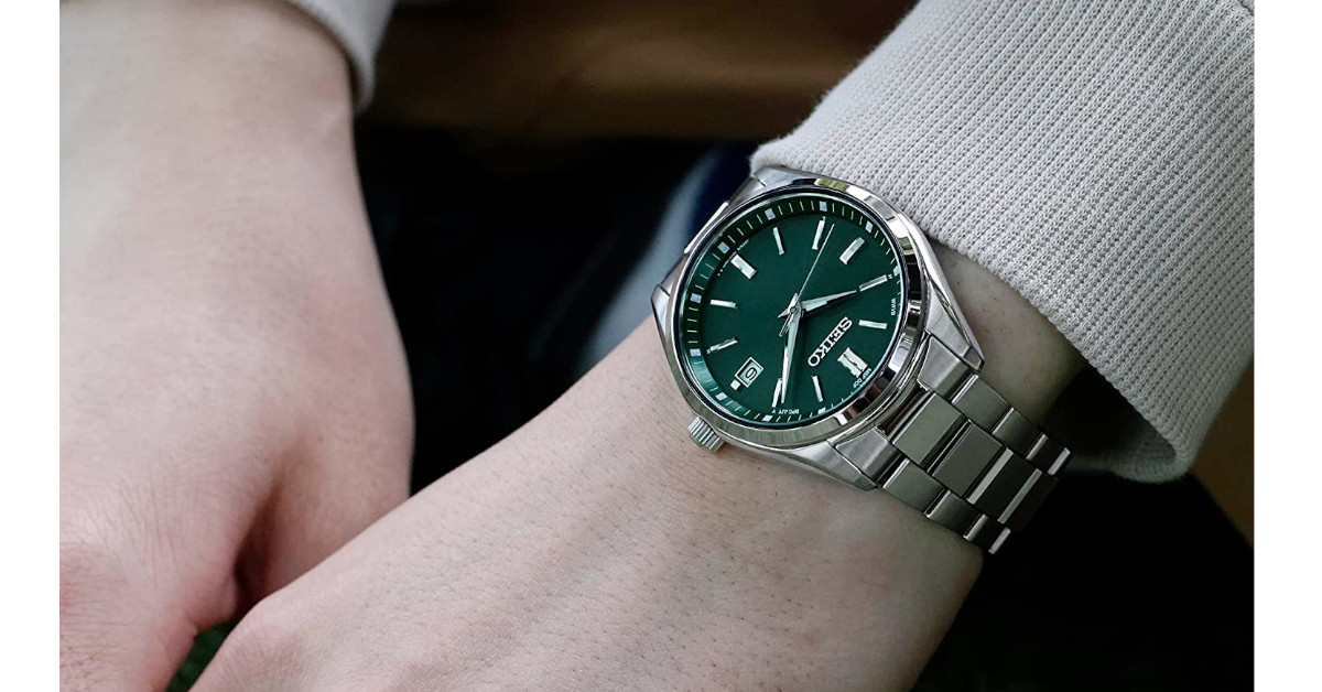 定価4.5万 SEIKOセイコー ソーラー腕時計 v158-hac0-