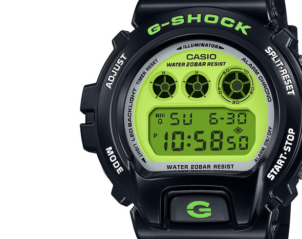 3つ目G-SHOCK「DW-6900」がビビッドなカラーに！ 2008年発売の人気