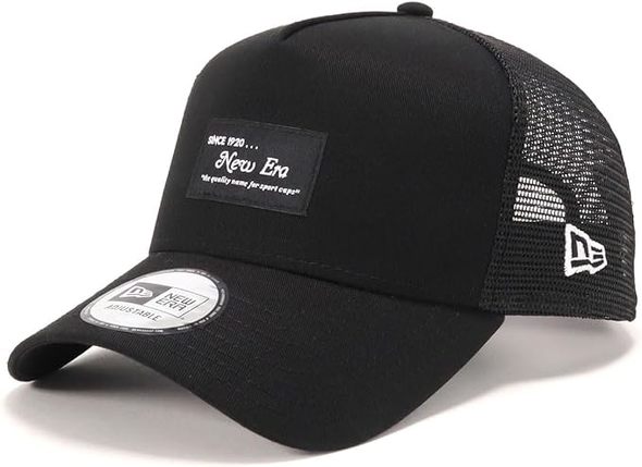 今売れているメンズキャップ:ニューエラ「メッシュキャップ ブラックパッチ ONSPOTZ別注 9 Forty A-Frame Trucker Black Patch」