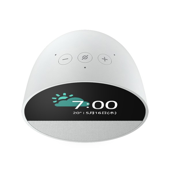 デバイスの天面には、音量調整とマイクミュートのための物理ボタンを搭載