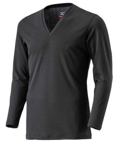 ミズノ ブレスサーモアンダーウエア 薄手 for Daily Vネック9分袖シャツ