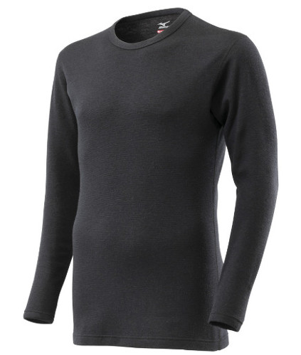 ミズノ ブレスサーモアンダーウエア 厚手ウール for 極寒 クルーネック長袖シャツ
