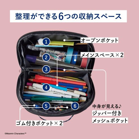 �󓇎ЁuMOOMIN �K�o�b�ƊJ���Ē��g�����₷�� ��e�ʃ|�[�` BOOK�v