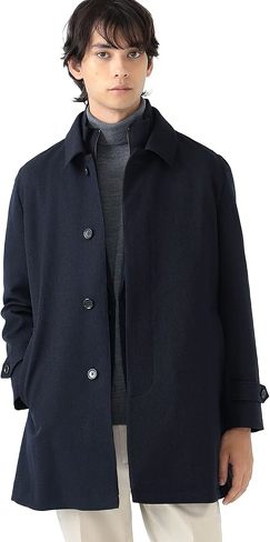 今売れているメンズコート:BEAMS HEART「はっ水 バスケット 2WAY ステンカラーコート 24FW」