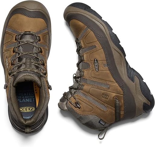 今売れているキーン(KEEN)の防水トレッキングシューズ:「トレッキングシューズ サーカディア ミッド ウォータープルーフ メンズ」