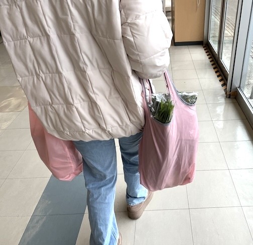 身長約155cmの人が買い物で使ってみた