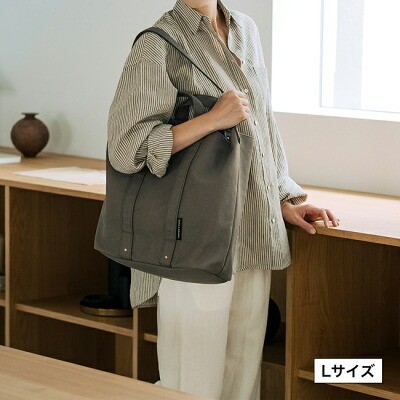 DEAN & DELUCA コットントートバッグ カーキL