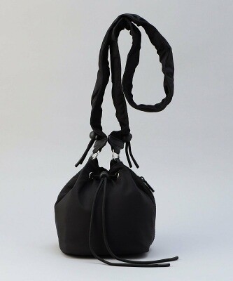 coen ギャザーハンドル 巾着ショルダーバッグ