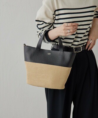 ラシット レザーコンビ 2wayトートバッグ