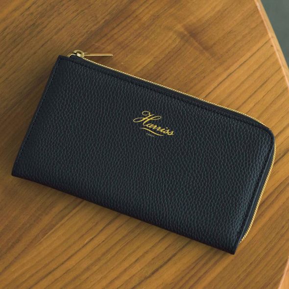 UABONI 黒 長財布 ゴールド文字付き UABONI 黒 長財布 ゴールド文字付き